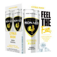 Monaco Citrus Rush 4 Pack Cans, 48 Fluid ounce
