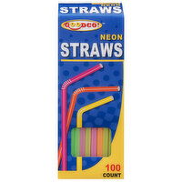 GoodCo Straws, Neon, 100 Each