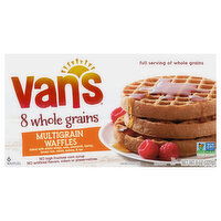 Van's Waffles,  Multigrain, 8 Whole Grains, 6 Each