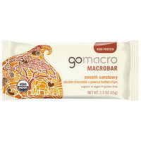 GoMacro MacroBar, Double Chocolate + Peanut Butter Chips, 2.3 Ounce