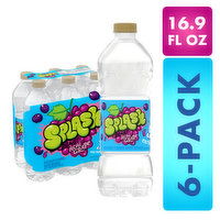 SPLASH Splash Blast Acai Grape Flavored Water Bottle 16.9 oz, 6 Count, 16.9 Ounce