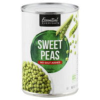 Essential Everyday Sweet Peas, No Salt Added, 15 Ounce