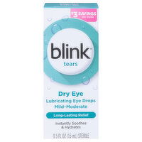 Blink Tears Eye Drops, Lubricating, Mild-Moderate, Dry Eye, 0.5 Fluid ounce