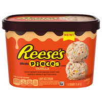 Reese's Pieces Ice Cream, Light, Vanilla, Mini Pieces Candy, 1.5 Quart