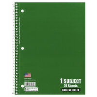 Norcom Notebook, College Ruled, 70 Sheets, 1 Each