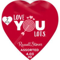 Russell Stover Valentine's Day Red Foil Heart Assorted Milk & Dark Chocolate Gift Box, 4.03 Ounce