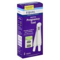 Equaline Pregnancy Test, Digital, 2 Each
