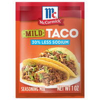 McCormick 30% Less Sodium Mild Taco Seasoning Mix, 1 Ounce
