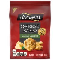 SARGENTO Cheese Bakes Parmesan and Oregano Crackers, Cheese Crackers, Lunch Snacks, 4.5 Ounce