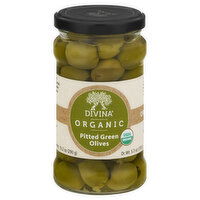 Divina Olives, Organic, Green, Pitted, 10.2 Ounce