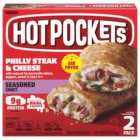 Hot Pockets Sandwiches, Seasoned Crust, Philly Steak & Cheese, 2 Pack, 2 Each