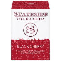 Stateside Black Cherry Vodka Soda, 4 Each