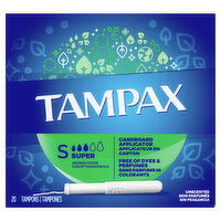 Tampax Tampax Cardboard Tampons Super Absorbency, 20 Ct, 20 Each