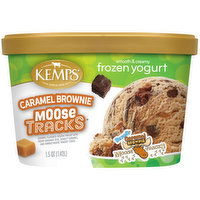 Kemps Caramel Brownie Moose Tracks Frozen Yogurt, 1.5 Quart