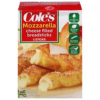 Cole's Breadsticks, Cheese Filled, Mozzarella, 5 Each