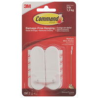 Command Wire Hooks, General Purpose, Medium, 2 Each