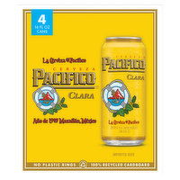 Pacifico Beer, Clara, 4 Each