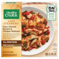 Healthy Choice Cafe Steamers Four-Cheese Ravioli & Chicken Marinara, 10 Ounce