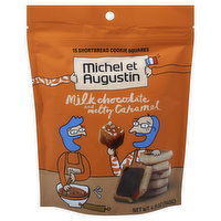 Michel et Augustin Cookie Squares, Shortbread, Milk Chocolate and Melty Caramel, 15 Each