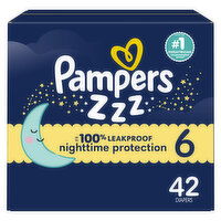 Pampers Zzz Swaddlers Overnight Diapers Size 6, 42 Each