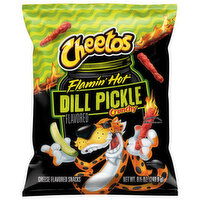 Cheetos Cheese Flavored Snacks, Flamin' Hot Dill Pickle, Crunchy, 8.5 Ounce