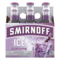 Smirnoff Ice Malt Beverage, Grape, 6 Each