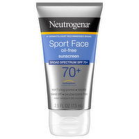 Neutrogena Sunscreen, Oil-Free, Sport Face, Broad Spectrum SPF 70+, 2.5 Fluid ounce