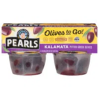 Pearls Olives to Go Olives, Greek, Kalamata, Pitted, 4 Each