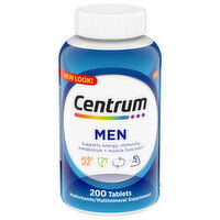 Centrum Multivitamin/Multimineral Supplement, Men, Tablets, 200 Each