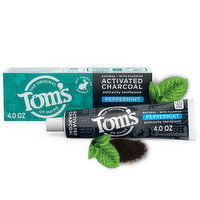 Tom's of Maine NaN Toothpaste, Peppermint, Activated Charcoal, Anticavity, 4 Ounce