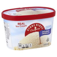 Stoneridge Creamery Ice Cream, Real, Double Vanilla, 1.5 Quart