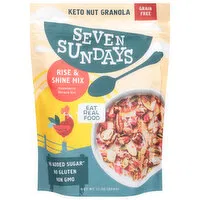 Seven Sundays Granola, Keto Nut, Strawberry Banana Nut, Rise & Shine Mix, 10 Ounce