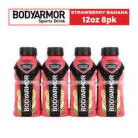 BODYARMOR SuperDrink Sports Drink Strawberry Banana, 12 fl oz, 8 Ct, 12 Fluid ounce