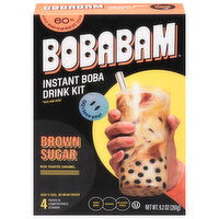 Boba Bam Boba Drink Kit, Instant, Brown Sugar, 4 Packs, 4 Each