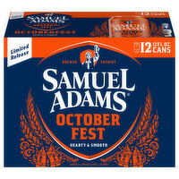 Samuel Adams Beer, Octoberfest, Hearty & Smooth, 12 Each