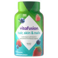 Vitafusion Hair, Skin & Nails, Gummies, Berry Flavor, 100 Each