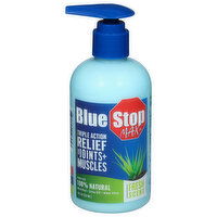 Blue Stop Max Relief for Joints + Muscles, Triple Action, Fresh Scent, 8 Fluid ounce