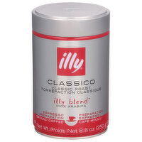 Illy Illy Blend Coffee, 100% Arabica, Ground, Classic Roast, Classico, 8.8 Ounce
