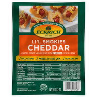 Eckrich Li'l Smokies Cheddar Cocktail Smoked Sausage Links, 12 Ounce