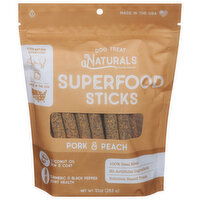 Dog Treat Naturals Superfood Sticks, Pork & Peach, 10 Ounce