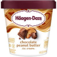 Haagen Dazs Chocolate Peanut Butter Ice Cream, 14 Fluid ounce