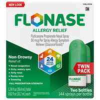 Flonase Full Prescription Strength 50 mcg Allergy Relief Twin Pack, 2 Each