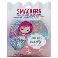 Smackers Glitter Palette, Sparkle & Shine Color, Eyeshadow, Blush, 1 Each