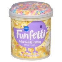 Pillsbury Funfetti Frosting, Yellow Vanilla, 15.6 Ounce