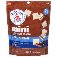 Voortman Bakery Wafers, Zero Sugar, Chocolate, Mini, 6.5 Ounce