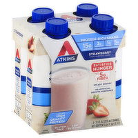 Atkins Protein-Rich Shake, Strawberry, 4 Each