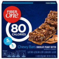 Fiber One Chocolate Peanut Butter Chewy Bars, 5 Each