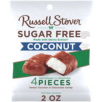 Russell Stover Chocolate Candy, Sugar Free, Coconut, 4 Each