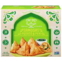 Deep Indian Kitchen Samosas, Potato & Pea, 12 Ounce