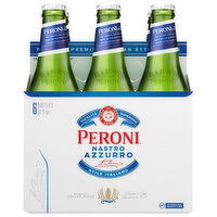 Peroni Nastro Azzurro Beer, Lager, Italian Style, 6 Each